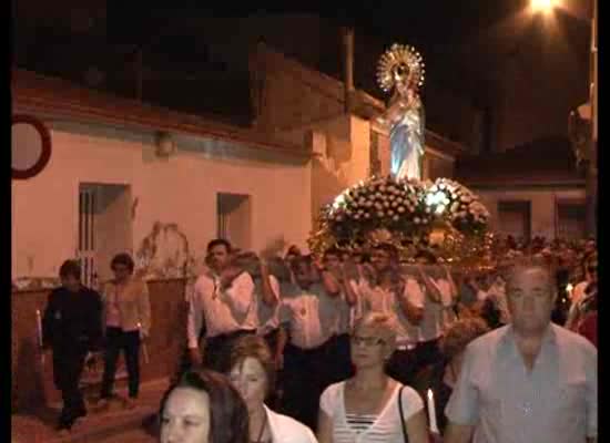 Procesión en honor a la Virgen del Rosario,patrona de La Mata